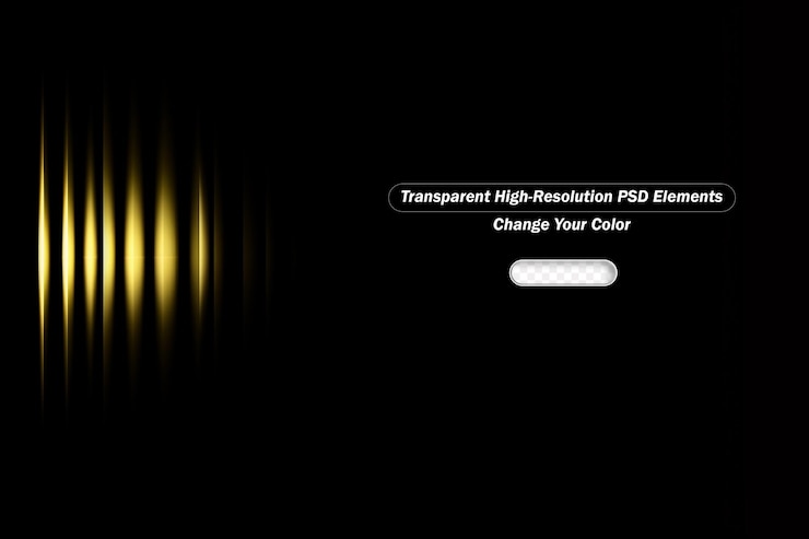 PSD fondo transparente de onda naranja líneas y tiras verticales