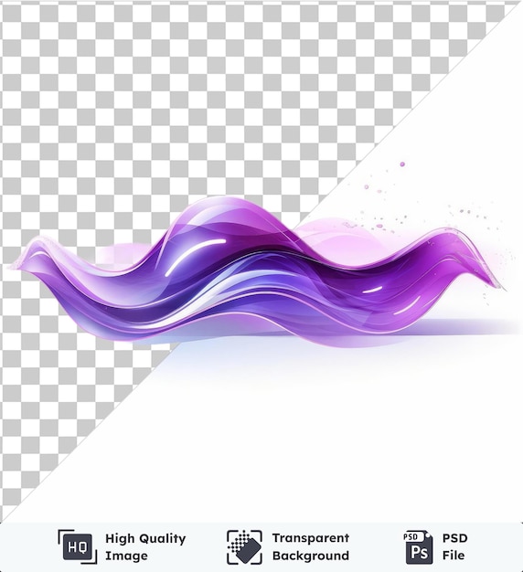 PSD fondo transparente con ondas de energía aisladas símbolo vectorial plasma humo púrpura en un fondo aislado