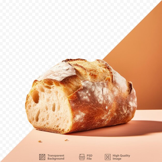 Fondo transparente con pan de ciabatta italiano