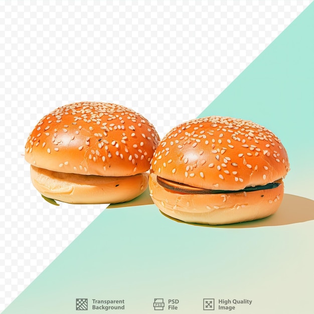 PSD fondo transparente con panecillos de hamburguesa