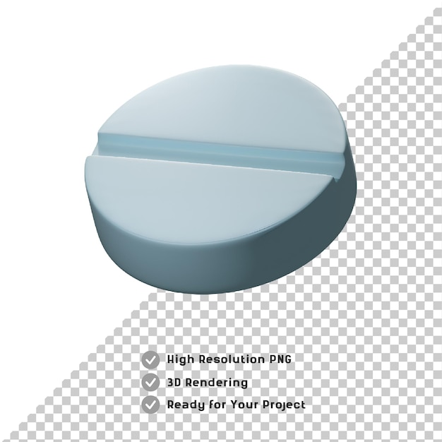 El fondo transparente de las pastillas 3D