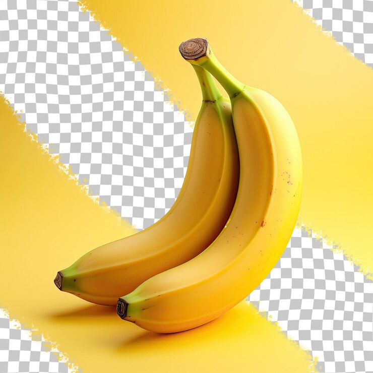 PSD fondo transparente con un plátano solitario