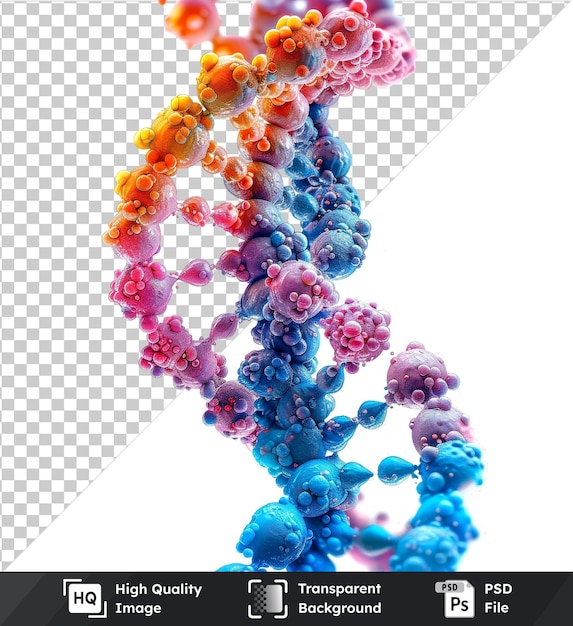 fondo transparente psd estructuras de moléculas de ADN aisladas en un fondo transparente
