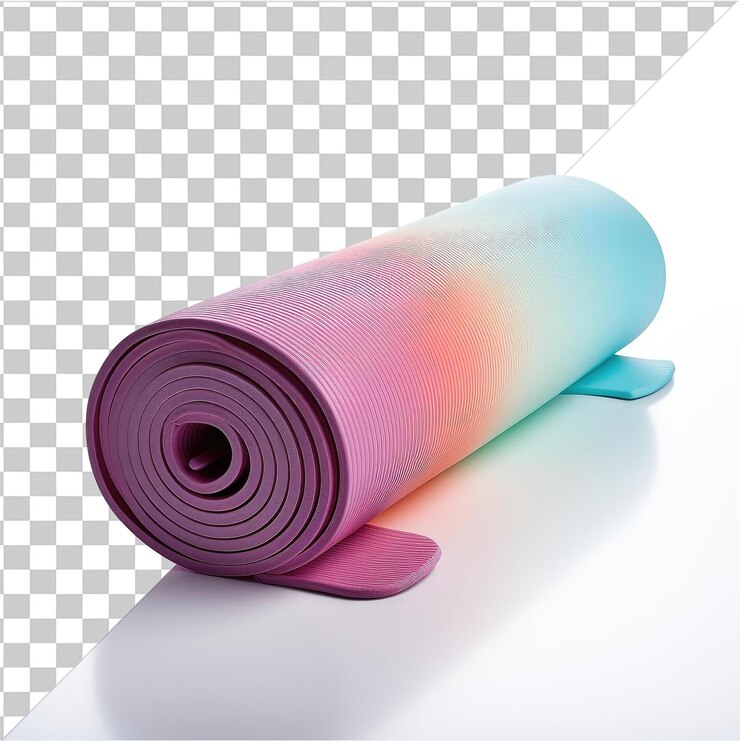 PSD fondo transparente psd fotográfico realista instructor de yoga _ s estera de yoga sin fondo