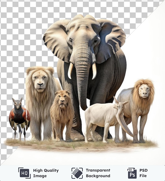 PSD fondo transparente psd fotográfico realista zoólogo _ s conservación de la vida silvestre el zoológico