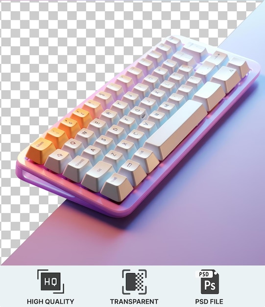 fondo transparente psd un teclado de computadora con un ratón y teclado en el lado izquierdo