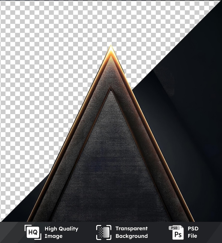 PSD fondo transparente psd viernes negro descuento venta plantilla de diseño de banner con un triángulo triangular y un techo negro y oscuro