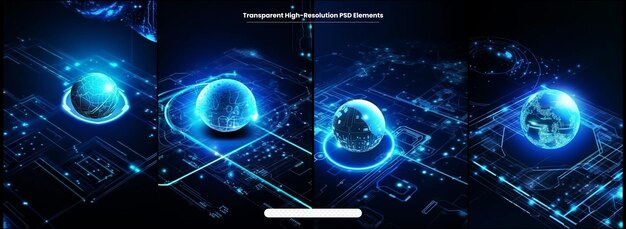 PSD fondo transparente de la red de conexión global
