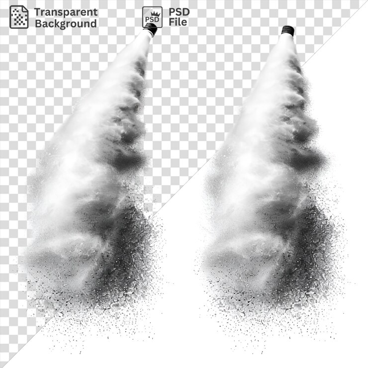 PSD fondo transparente resumen aerosol pulverizado símbolo vectorial niebla humo blanco en un fondo aislado