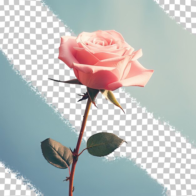 PSD fondo transparente con una rosa aislada