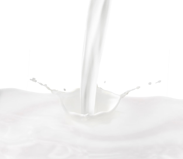 Fondo transparente con salpicaduras de leche