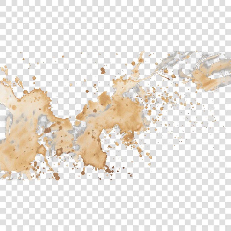 PSD fondo transparente con salpicaduras de tinta beige