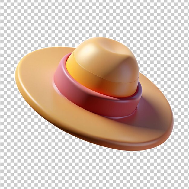 El fondo transparente del sombrero de disquete 3d