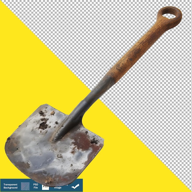 El fondo transparente de sturdy garden spade en formato png y psd