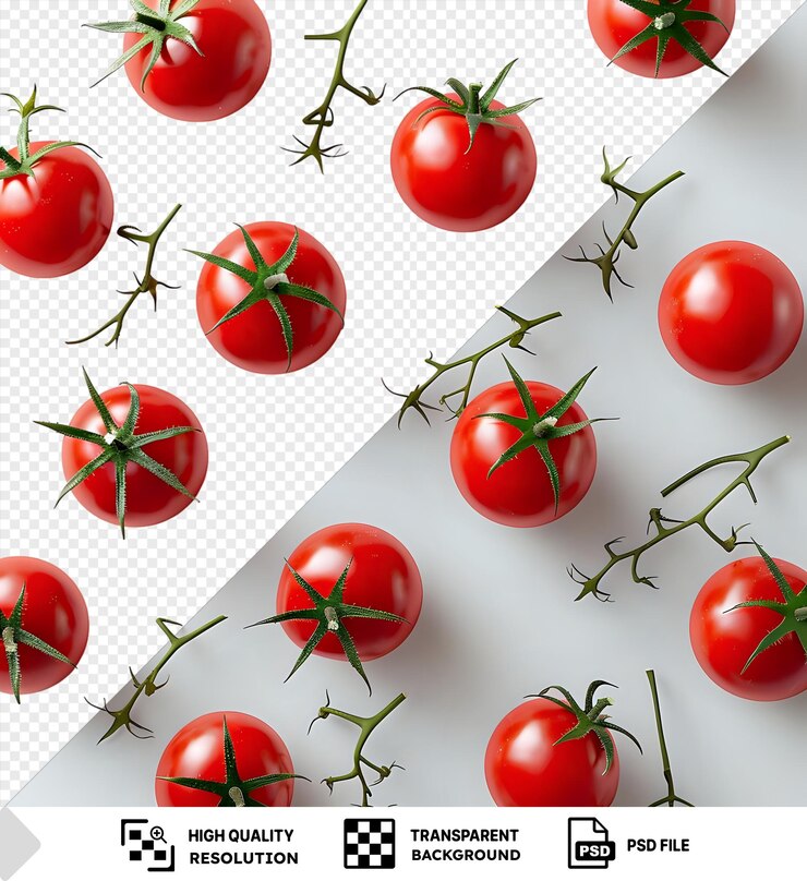 PSD fondo transparente la vista de los tomates es realmente hermosa png psd