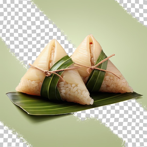 PSD fondo transparente con zongzi o albóndigas de arroz