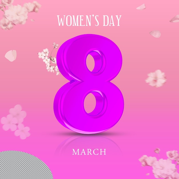 Fondo de vector libre del día internacional de la mujer 8 de marzo