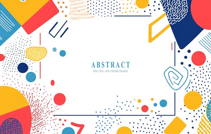 PSD un fondo vectorial plano con coloridas formas geométricas y líneas perfectas para crear modernos