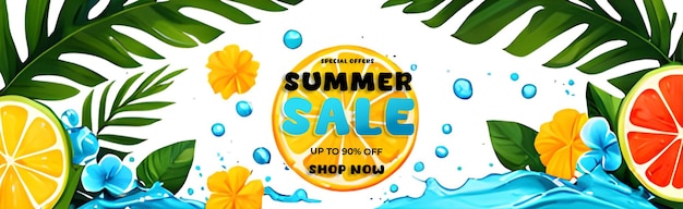 Fondo de venta de verano gradiente Hola venta de verano en diseño plano