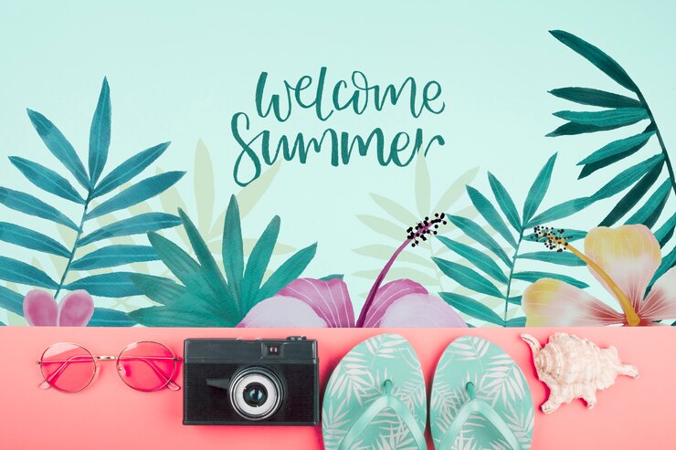 PSD fondo de verano en el coral vivo