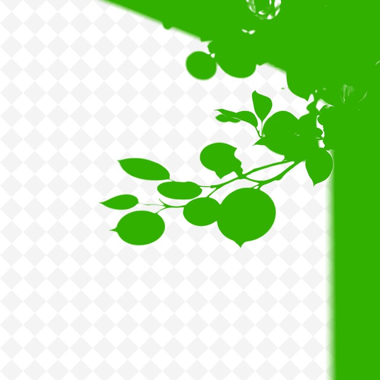 PSD un fondo verde con un árbol y un fondo verde con una rama con ora