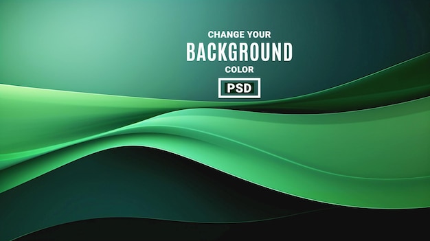 PSD fondo verde en blanco abstracto