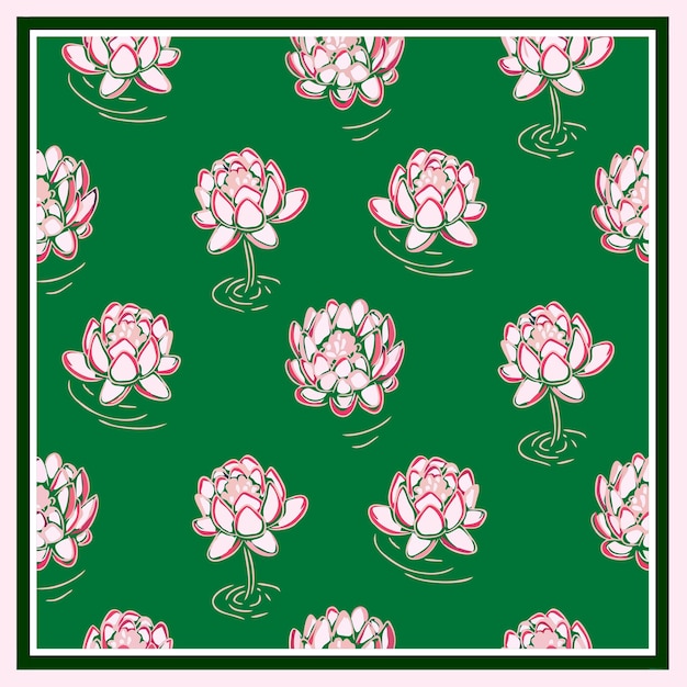 un fondo verde con un fondo verde y un diseño de flores