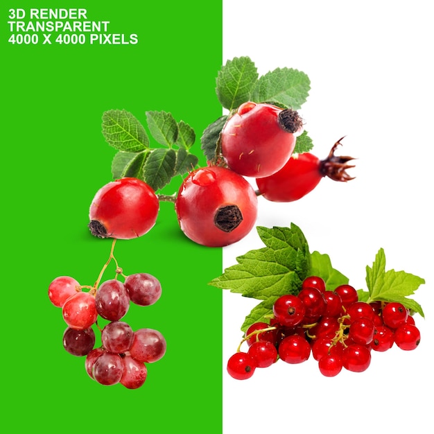 un fondo verde con una imagen de cerezas y una imagen de un fondo verde
