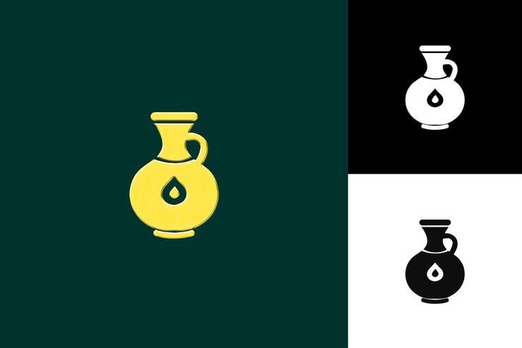 PSD un fondo verde con un jarrón amarillo y un fondo negro con un logotipo blanco y amarillo