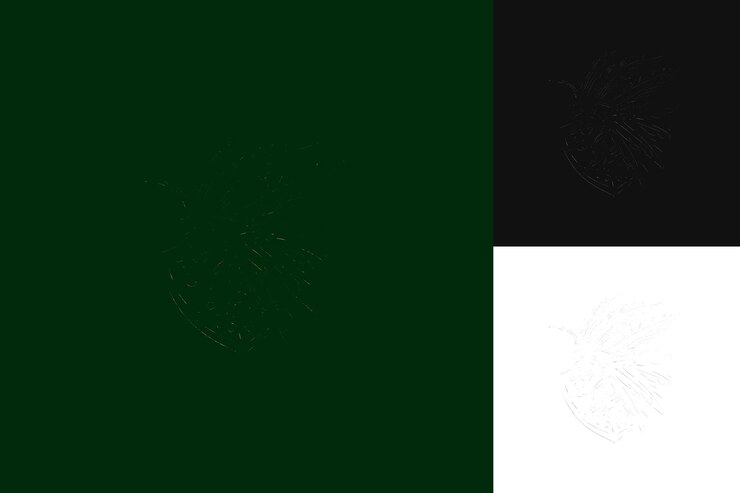 PSD un fondo verde y negro con un diseño blanco y negro