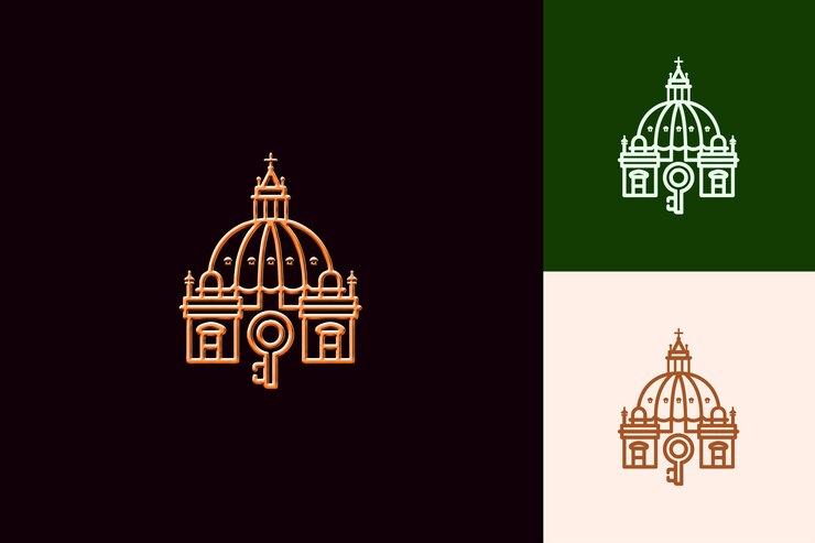 PSD un fondo verde y negro con un diseño de una iglesia y una iglesia