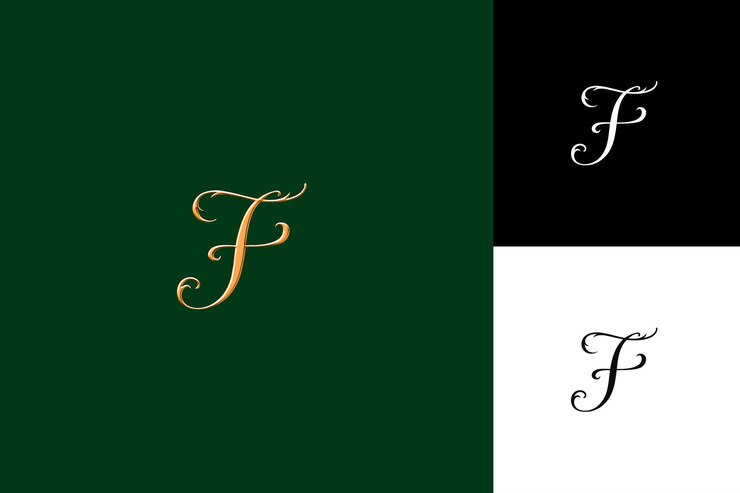 PSD un fondo verde y negro con las letras f y f en él
