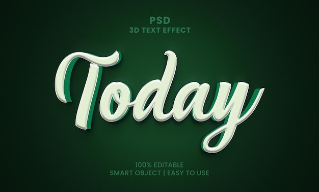 Un fondo verde con la palabra efecto 3d