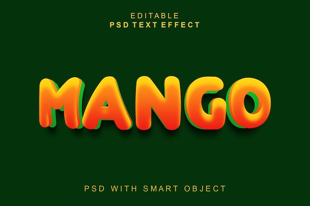 PSD un fondo verde con la palabra mango