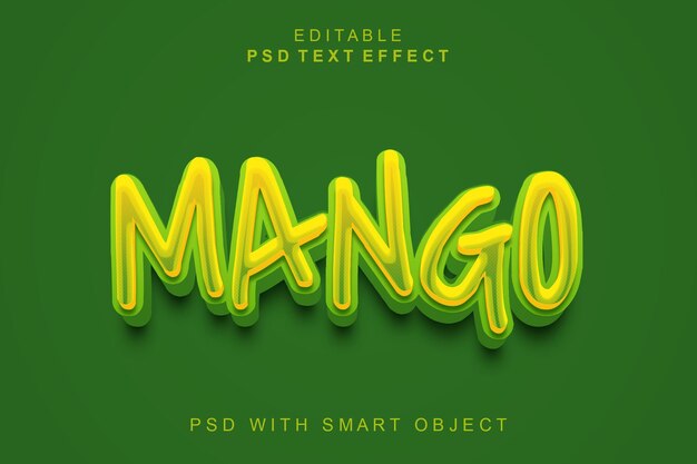 PSD un fondo verde con la palabra mango