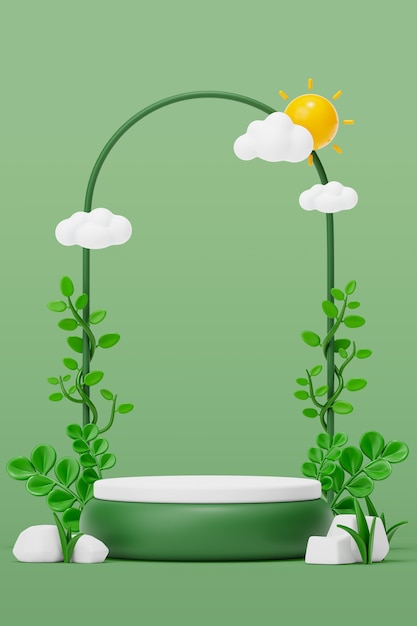 Fondo verticale del podio della natura