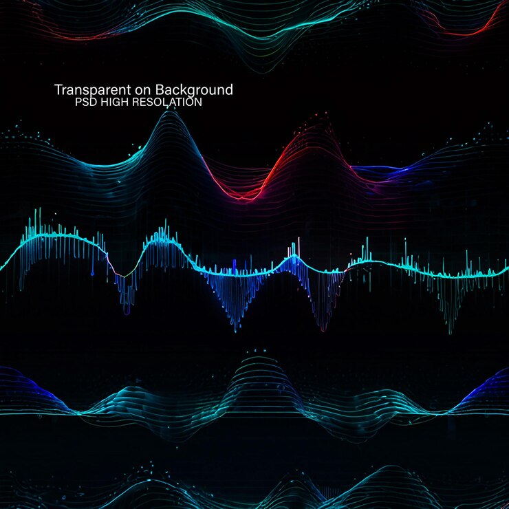 PSD fondos abstractos una sinfonía de color y geometría en un fondo transparente