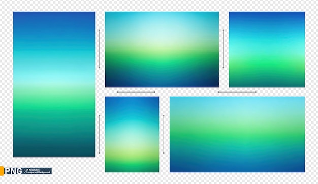 Fondos de gradiente azul y verde borrosos