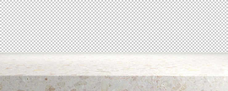 PSD fondos transparentes de mármol de piedra blanca clara realista vacía representación 3d