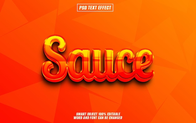 font di effetto di testo di salsa tipografia modificabile testo 3D
