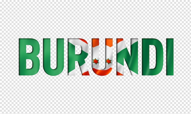 Fonte de texto da bandeira do burundi