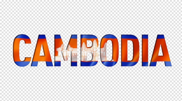 Fonte de texto da bandeira do Camboja