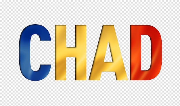 Fonte de texto da bandeira do Chade