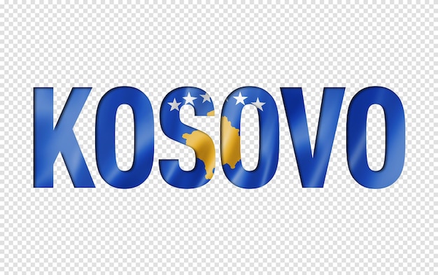 Fonte de texto da bandeira do kosovo