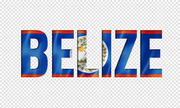 Fonte de texto de bandeira de Belize