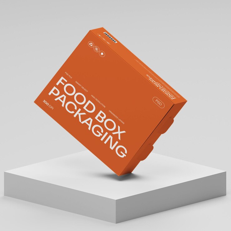 Food Box Mockup on Podium