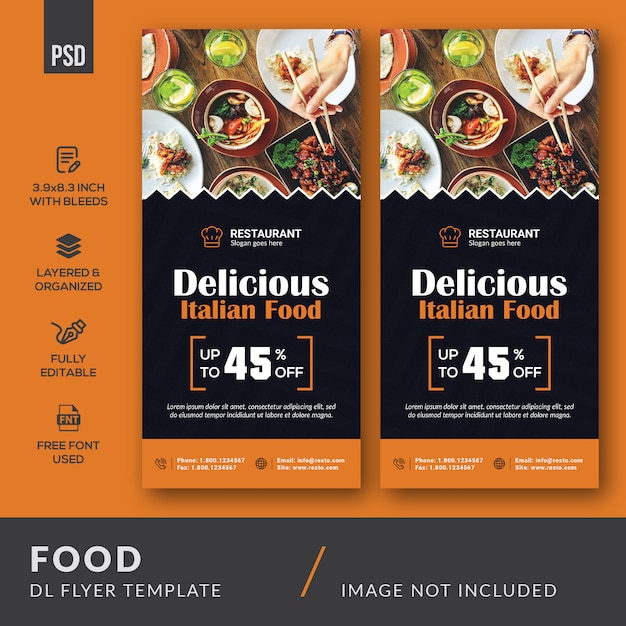 Food dl flyer template