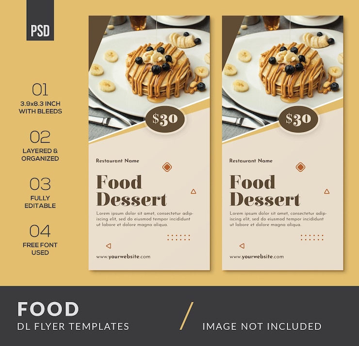 PSD food dl flyer