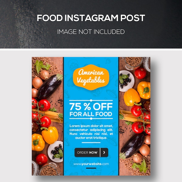 PSD food instagram geschichten