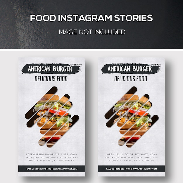 PSD food instagram stories